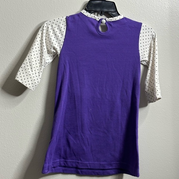 Girls Shirt Dress Polka‎ Dot Purple size 5-6 - Picture 8 of 9